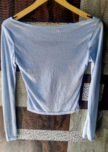 Blue Mirage Cutout Top