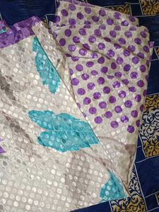 Plka Dots Saree Crape