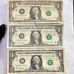 US Dollar Bills (Set Of 3) Collectable