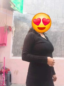 Stylish Black Top with Belt