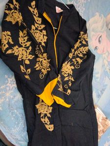Brown &amp; White Print Kurti