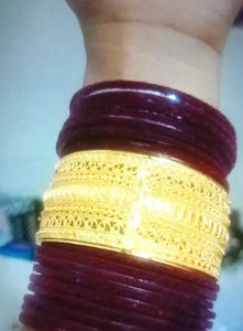 Ornate Gold-Tone Bangle Bracelet