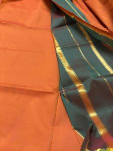 Rust orange Silk Saree
