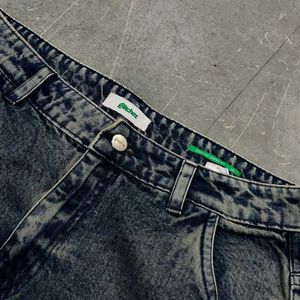Acid Wash Denim Cargo Jorts