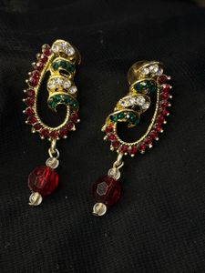 Red-Green Earrings Only ₹140