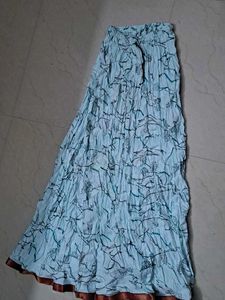 Rajestani Floral Print Flowy Skirt