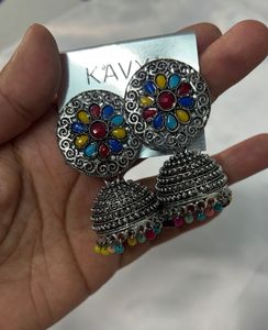 oxidized Jhumka Earrings