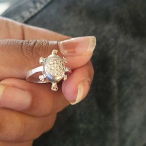 Turtle pure silver Ring