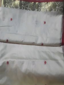 New White Bengali Saree