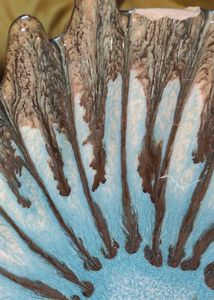 Handcrafted Ceramic Bowl–Sky Blue wid Earthy Brown