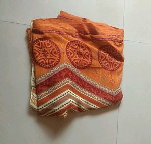 Mustard Printed Saree
