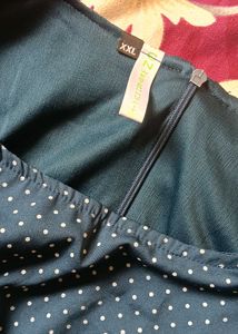 Navy Polka Dot Dress Jumpsuit