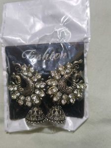 Peacock Jhumka Earrings