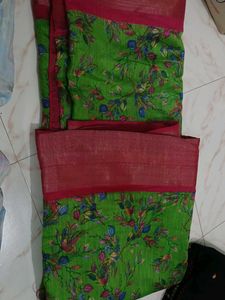 Green Pink Saree