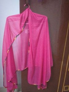 Pink Embellished Dupatta