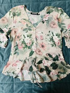 Beautiful Multicoloured Floral Print Top