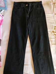 Wide Leg Black Jeans