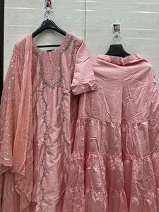 Pink Embroidered Kurta Set