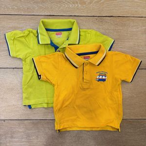 Babyhug Polo T-shirts Pack (Yellow/Green)