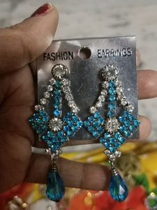 Silver & Blue Earring
