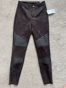Zara Faux Suede Biker Pants