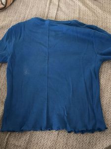 xs Blue crop tank top from max