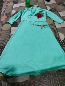Women Long Patch Work Dress 1 Piece
