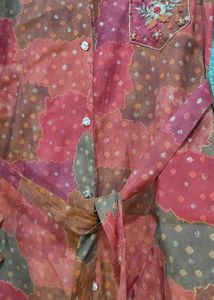 Beautiful Floral Print Cord-set For Women