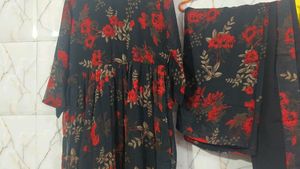 Floral Print Kurta &amp; Pant Set