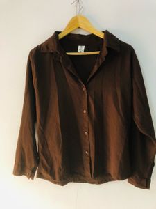 Brown Button-Down Shirt