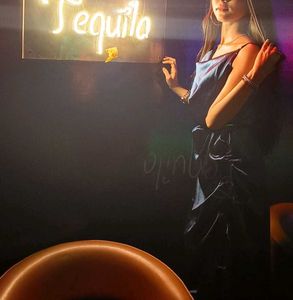 Silky Blue Slip Dress