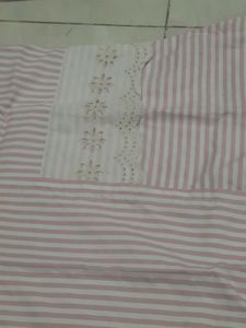 Pink white  Striped Aline kurta