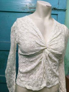 Shimmery Knot Top