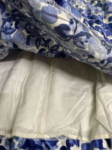 Blue Printed Frok For Women