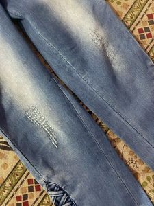 blue straight jeans