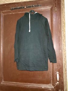 women winter black hoody .