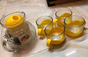 DING DONG GLASS JUG TEA CUP SET Brand New Product