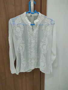 White Embroidered Chikan Kurti