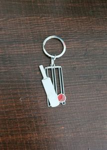 Cricket Bat &amp; Wicket Keychain