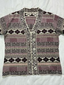 Patterned Knit Cardigan