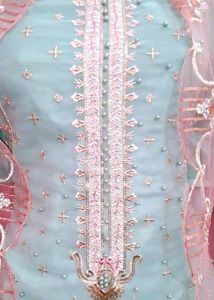 Pakistani Embroidered Fancy Dress Material