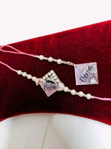 Resin Rakhi Set With Keychain