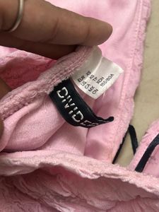 h&amp;m pink halter neck crop top