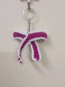 Chic Crocheted Bow Keychain