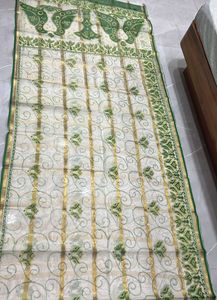 Elegant Green &amp; Gold Saree - New
