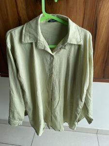 Oversized Pastel Green Shirt Kdrama Inspired