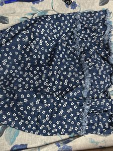 Floral Denim Mini Skirt