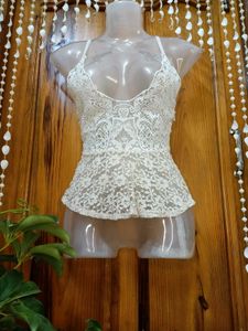 🤍Crocheted Off-white Summer Cami🤍