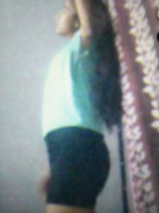 Turquoise Top &amp; Black Skirt