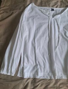 White Boho Cotton Blouse